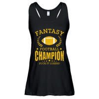 Winner Fantasy Football Champ Champion Draft Football Legend Ladies Essential Flowy Tank