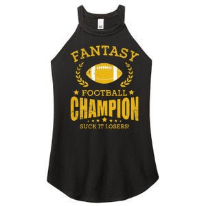 Winner Fantasy Football Champ Champion Draft Football Legend Women's Perfect Tri Rocker Tank