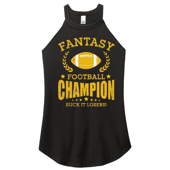 Winner Fantasy Football Champ Champion Draft Football Legend Women's Perfect Tri Rocker Tank