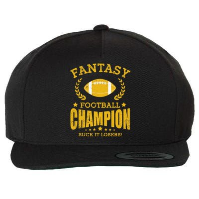 Winner Fantasy Football Champ Champion Draft Football Legend Wool Snapback Cap