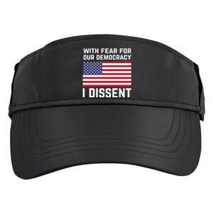 With Fear For Our Democracy I Dissent Adult Drive Performance Visor