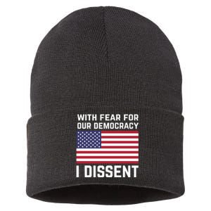 With Fear For Our Democracy I Dissent Sustainable Knit Beanie