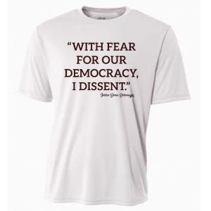 With Fear For Our Democracy I Dissent Cooling Performance Crew T-Shirt