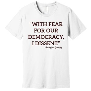 With Fear For Our Democracy I Dissent Premium T-Shirt