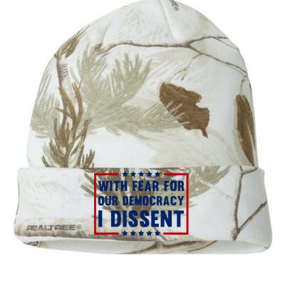 With Fear For Our Democracy I Dissent Kati Licensed 12" Camo Beanie