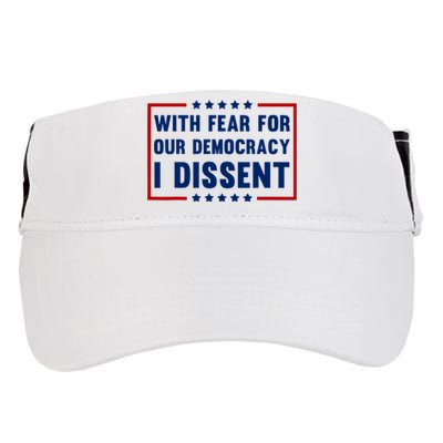 With Fear For Our Democracy I Dissent Adult Drive Performance Visor