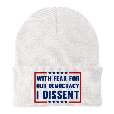 With Fear For Our Democracy I Dissent Knit Cap Winter Beanie