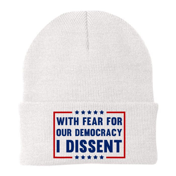 With Fear For Our Democracy I Dissent Knit Cap Winter Beanie