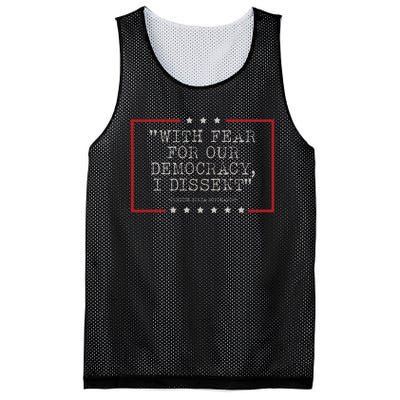 With Fear For Our Democracy I Dissent Sotomayor Mesh Reversible Basketball Jersey Tank