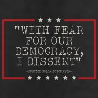 With Fear For Our Democracy I Dissent Sotomayor 25L Jumbo Tote