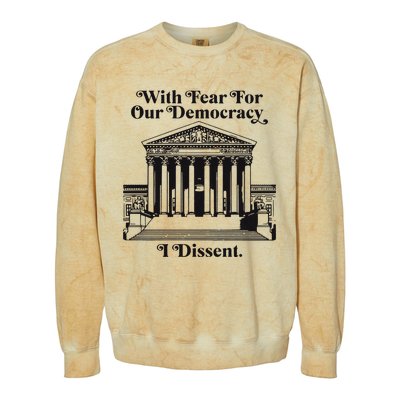 With Fear For Our Democracy Colorblast Crewneck Sweatshirt