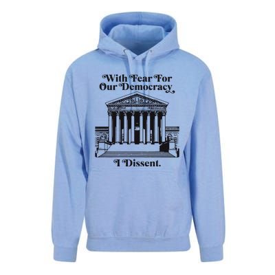 With Fear For Our Democracy Unisex Surf Hoodie