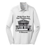 With Fear For Our Democracy Silk Touch Performance Long Sleeve Polo