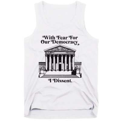 With Fear For Our Democracy Tank Top