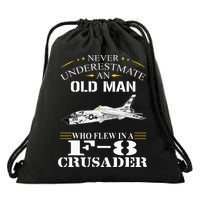 Who Flew F8 Crusader F 8e And F8u Crusader Drawstring Bag
