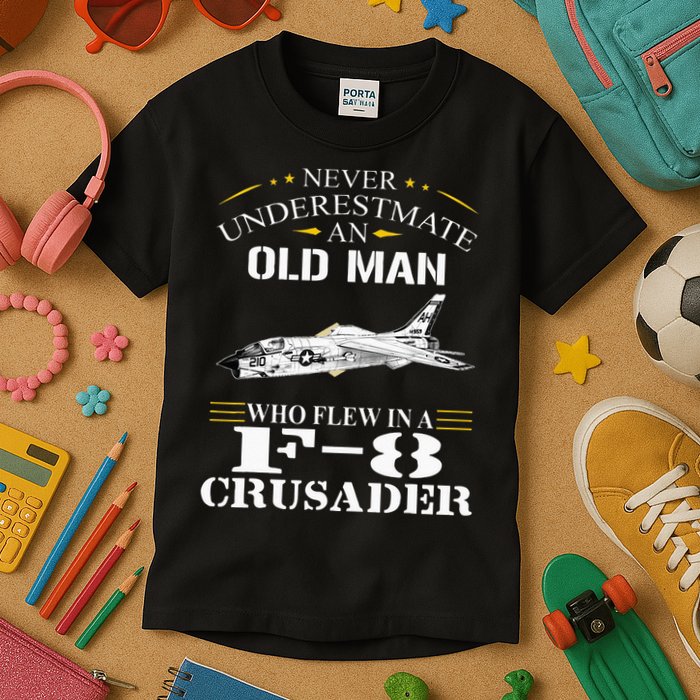 Who Flew F8 Crusader F 8e And F8u Crusader Kids T-Shirt