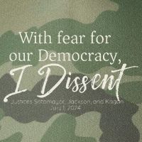 With Fear For Our Democracy I Dissent Scotus Immunity Case Legacy Tie Dye Trucker Hat