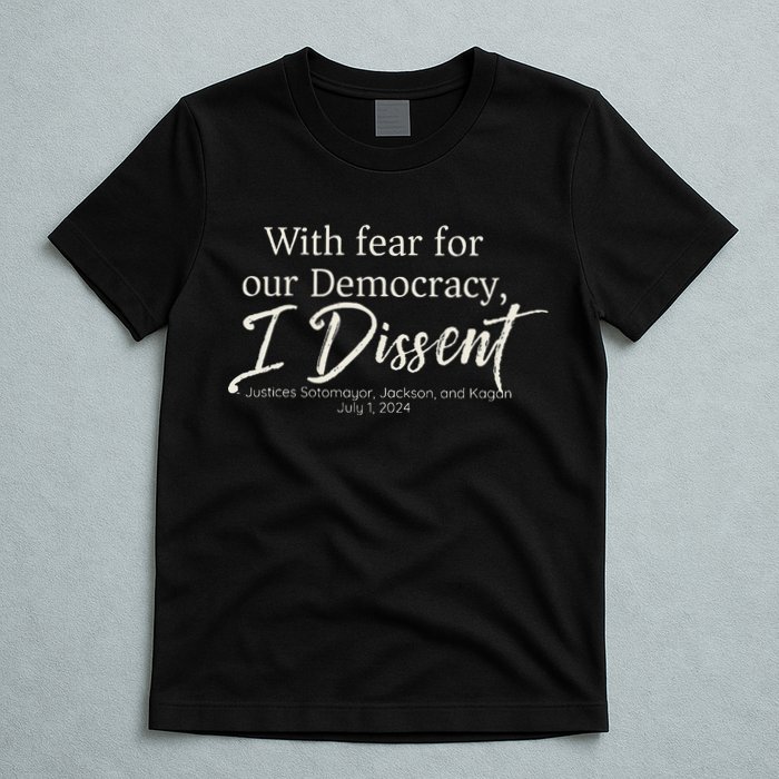 With Fear For Our Democracy I Dissent Scotus Immunity Case T-Shirt