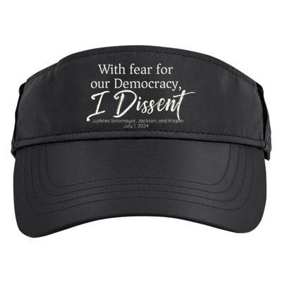 With Fear For Our Democracy I Dissent Scotus Immunity Case Adult Drive Performance Visor