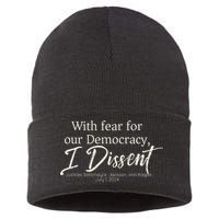 With Fear For Our Democracy I Dissent Scotus Immunity Case Sustainable Knit Beanie