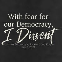 With Fear For Our Democracy I Dissent Scotus Immunity Case 25L Jumbo Tote