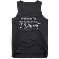 With Fear For Our Democracy I Dissent Scotus Immunity Case Tank Top