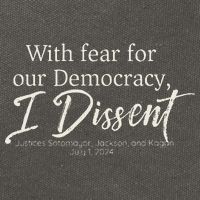 With Fear For Our Democracy I Dissent Scotus Immunity Case Cotton Canvas Backpack
