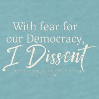 With Fear For Our Democracy I Dissent Scotus Immunity Case Sueded Cloud Jersey T-Shirt