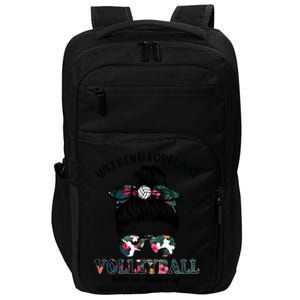 Weekend Forecastfunny Giftvolleyball No Chance House Cleaning Or Cook Gift Impact Tech Backpack