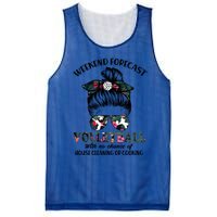 Weekend Forecastfunny Giftvolleyball No Chance House Cleaning Or Cook Gift Mesh Reversible Basketball Jersey Tank