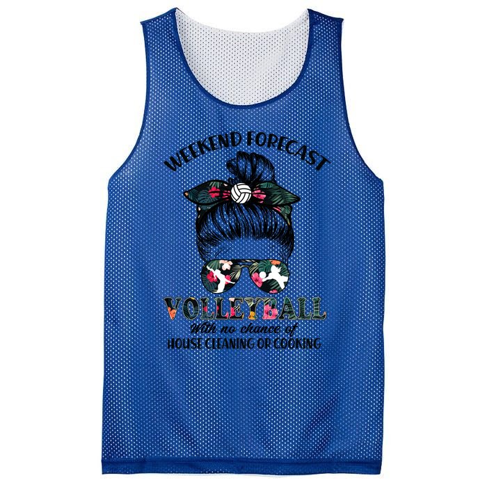 Weekend Forecastfunny Giftvolleyball No Chance House Cleaning Or Cook Gift Mesh Reversible Basketball Jersey Tank