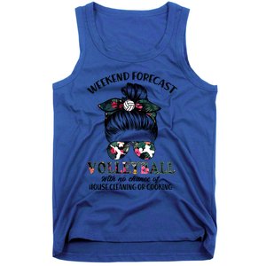 Weekend Forecastfunny Giftvolleyball No Chance House Cleaning Or Cook Gift Tank Top