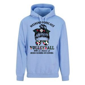 Weekend Forecastfunny Giftvolleyball No Chance House Cleaning Or Cook Gift Unisex Surf Hoodie