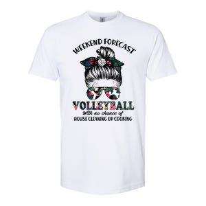 Weekend Forecastfunny Giftvolleyball No Chance House Cleaning Or Cook Gift Softstyle CVC T-Shirt