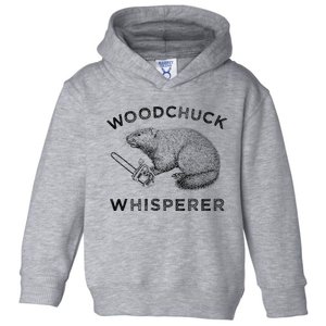 Woodchuck Funny Groundhog With Chainsaw Apparel Toddler Hoodie