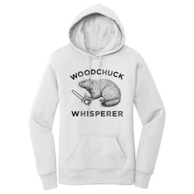 Woodchuck Funny Groundhog With Chainsaw Apparel Women's Pullover Hoodie