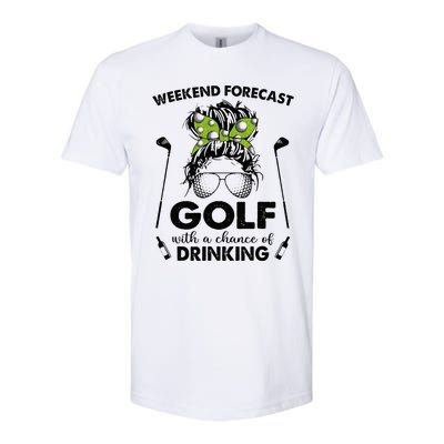 Weekend forecast golf with a chance of drinking Softstyle CVC T-Shirt