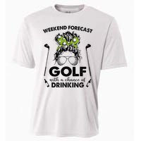 Weekend forecast golf with a chance of drinking Cooling Performance Crew T-Shirt