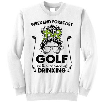 Weekend forecast golf with a chance of drinking Sweatshirt