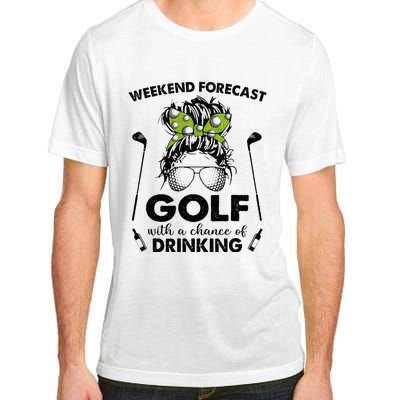 Weekend forecast golf with a chance of drinking Adult ChromaSoft Performance T-Shirt