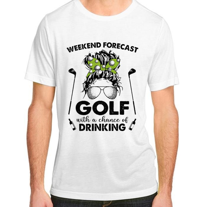 Weekend forecast golf with a chance of drinking Adult ChromaSoft Performance T-Shirt