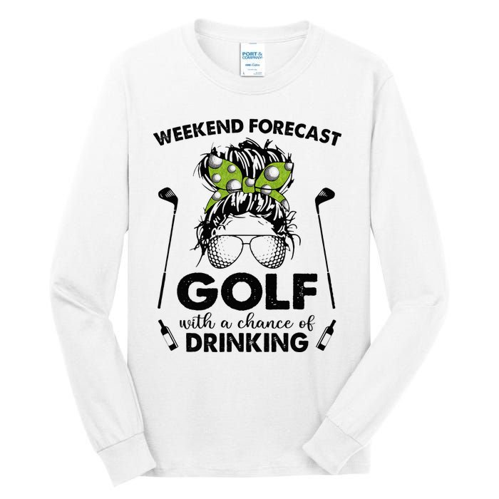 Weekend forecast golf with a chance of drinking Tall Long Sleeve T-Shirt