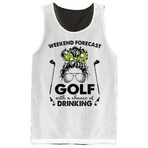 Weekend forecast golf with a chance of drinking Mesh Reversible Basketball Jersey Tank