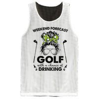 Weekend forecast golf with a chance of drinking Mesh Reversible Basketball Jersey Tank