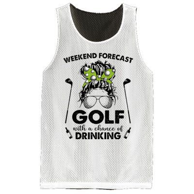 Weekend forecast golf with a chance of drinking Mesh Reversible Basketball Jersey Tank