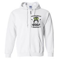 Weekend forecast golf with a chance of drinking Full Zip Hoodie