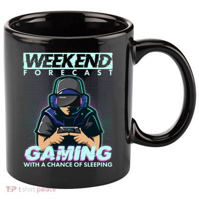 Weekend Forecast Gaming With A Chance Of Sleeping 11oz C Handle Ceramic Mug