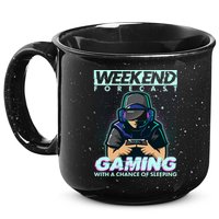 Weekend Forecast Gaming With A Chance Of Sleeping 15oz Campfire Ceramic Mug