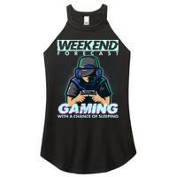 Weekend Forecast Gaming With A Chance Of Sleeping Women's Perfect Tri Rocker Tank