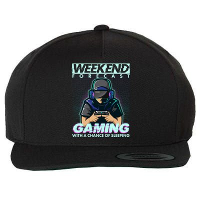 Weekend Forecast Gaming With A Chance Of Sleeping Wool Snapback Cap